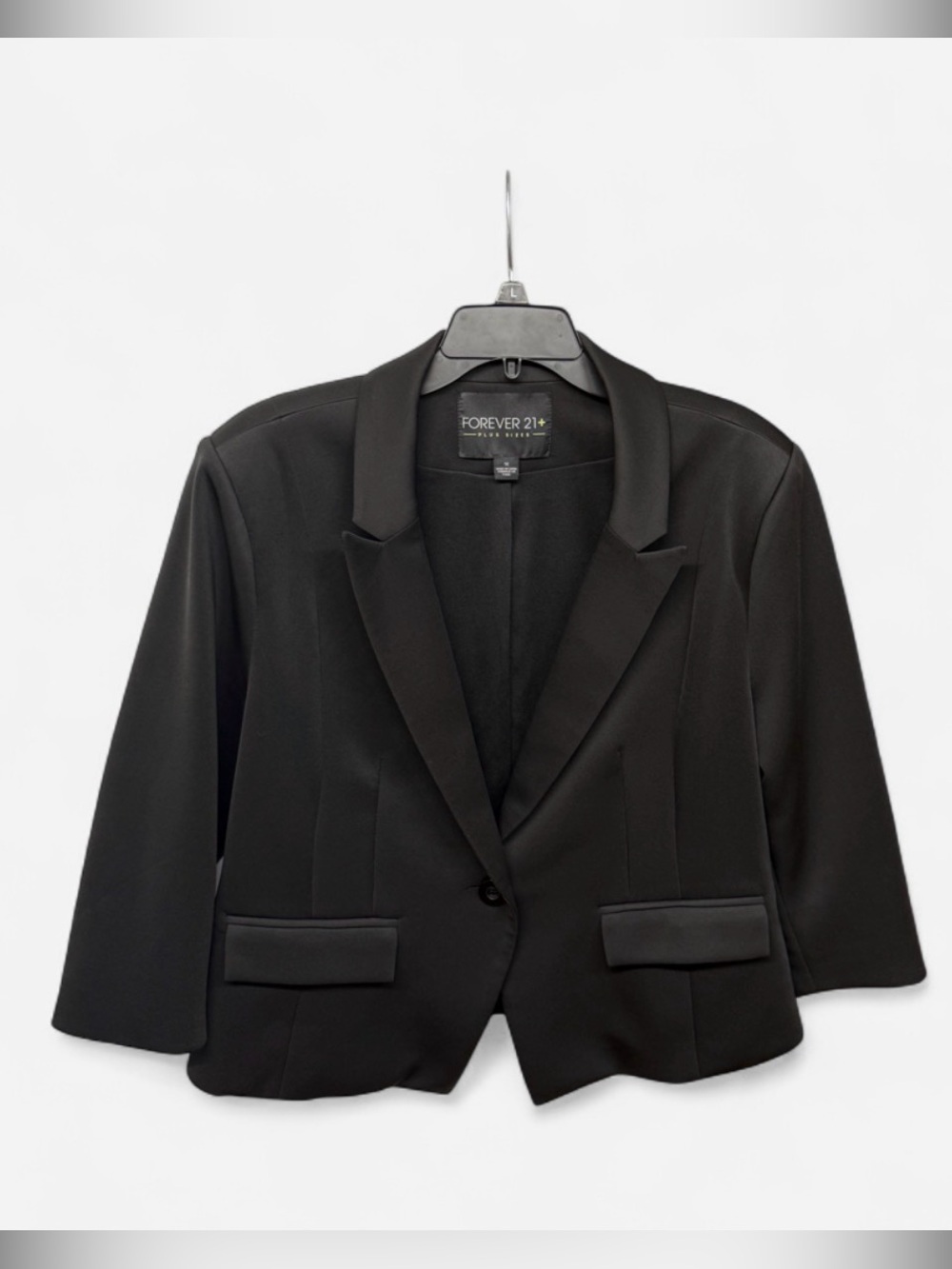Forever 21 Black Women's Cropped Tailored Blazer